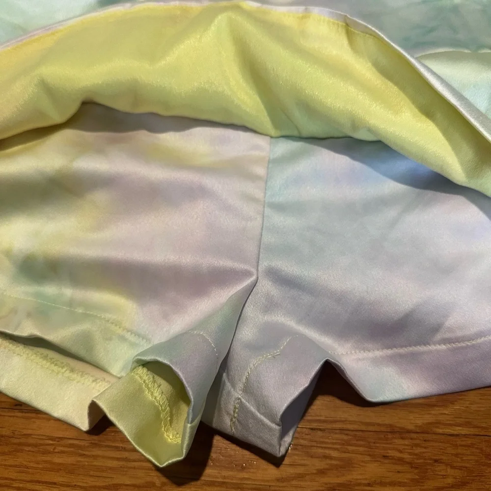 DO+BE‎ Tie-dye Skort Large Satin Pastels
